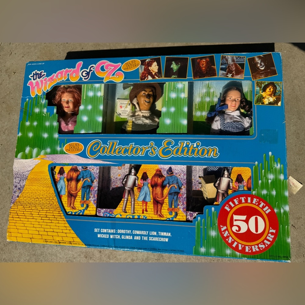 Wizard of Oz 1988 Collector's Edition Six Dolls Set 50th Anniversary